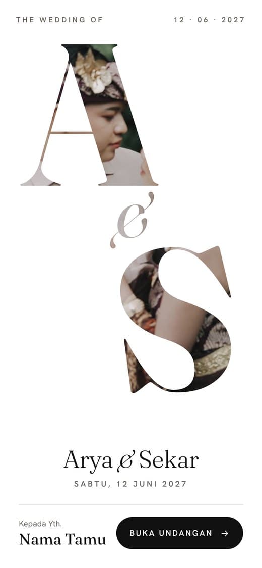 Cover tema Monogram White